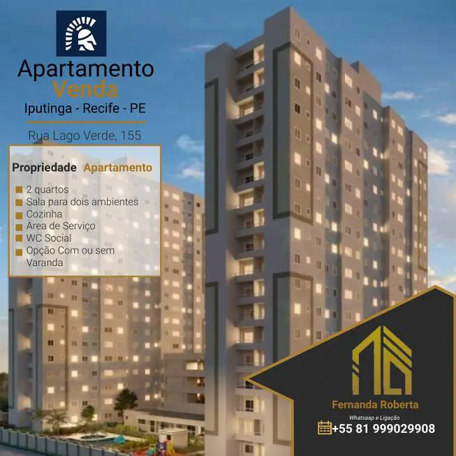 Foto 1 de Apartamento com 2 Quartos à venda, 43m² em Iputinga, Recife