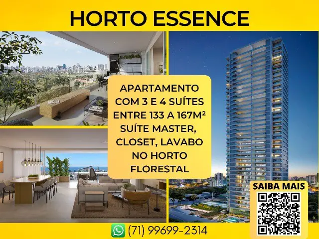Foto 1 de Apartamento com 3 Quartos à venda, 133m² em Horto Florestal, Salvador