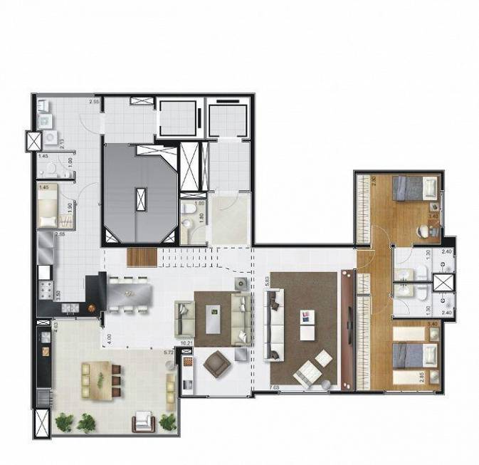 Foto 3 de Apartamento com 3 Quartos à venda, 164m² em Jardim Anália Franco, São Paulo