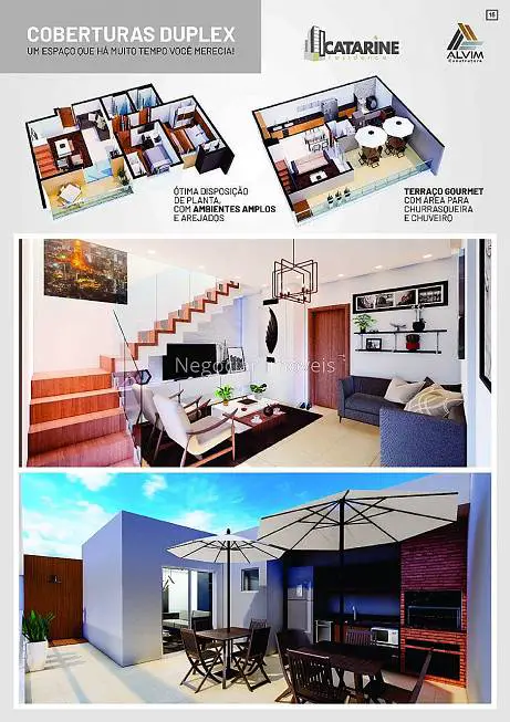 Foto 2 de Apartamento com 3 Quartos à venda, 73m² em Santa Catarina, Juiz de Fora