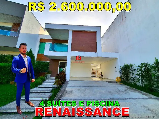 Foto 1 de Casa de Condomínio com 4 Quartos à venda, 270m² em Dom Pedro I, Manaus