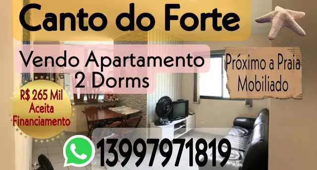 Foto 1 de Apartamento com 2 Quartos à venda, 94m² em Canto do Forte, Praia Grande