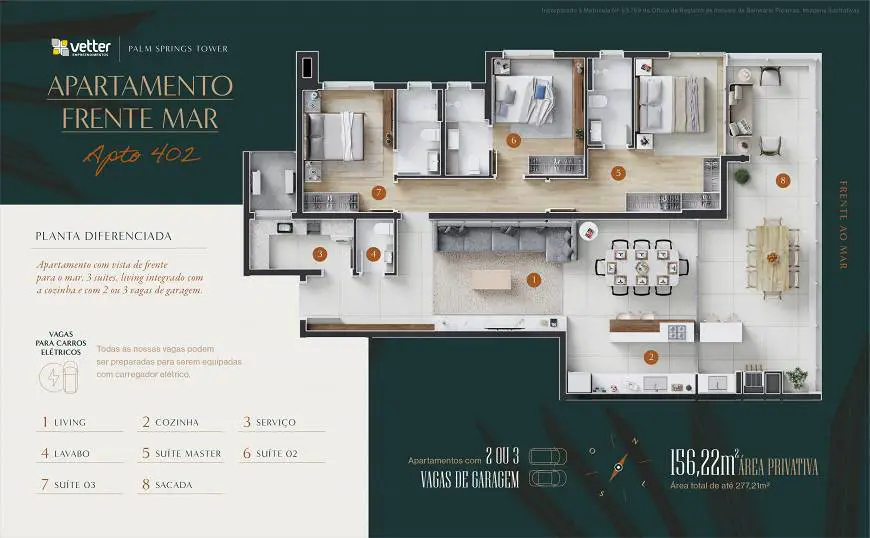 Foto 4 de Apartamento com 3 Quartos à venda, 156m² em Itacolomi, Balneário Piçarras