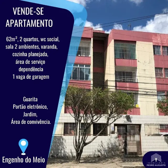 Foto 1 de Apartamento com 2 Quartos à venda, 62m² em Engenho do Meio, Recife