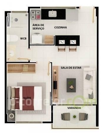 Foto 5 de Apartamento com 2 Quartos à venda, 51m² em Cabo Branco, João Pessoa
