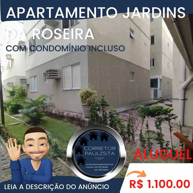 Foto 2 de Apartamento com 2 Quartos para alugar, 62m² em Jardim Paulista, Paulista