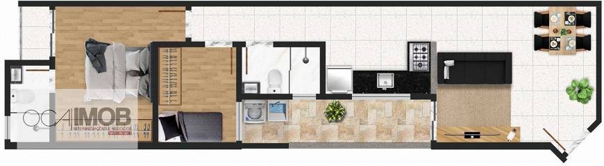 Foto 4 de Apartamento com 2 Quartos à venda, 52m² em Vila Metalurgica, Santo André