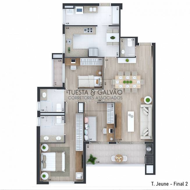 Foto 4 de Apartamento com 3 Quartos à venda, 105m² em Juvevê, Curitiba