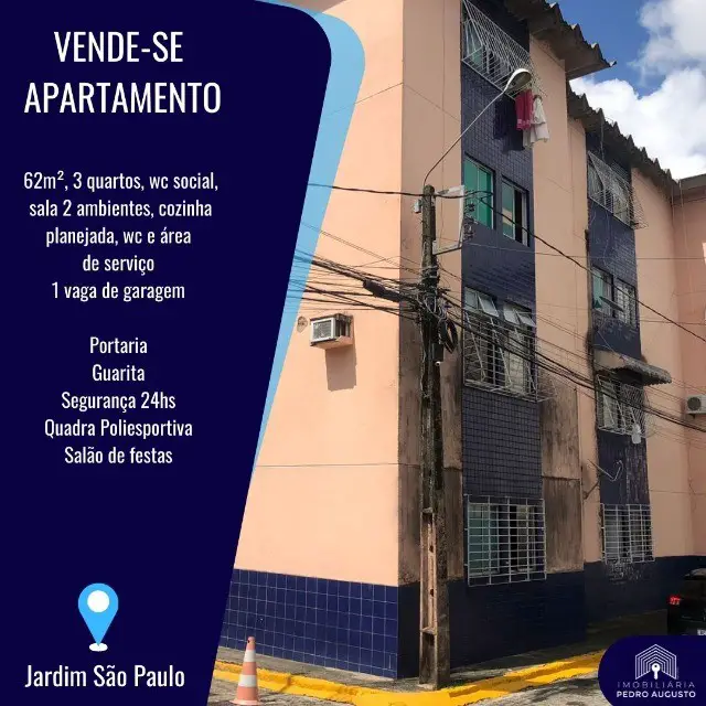 Foto 1 de Apartamento com 3 Quartos à venda, 68m² em Jardim São Paulo, Recife
