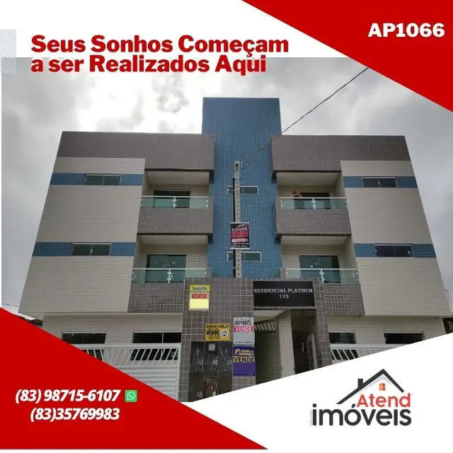 Foto 1 de Apartamento com 2 Quartos à venda, 58m² em Mangabeira, João Pessoa