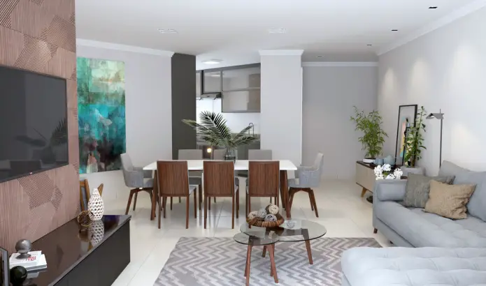 Foto 4 de Apartamento com 3 Quartos à venda, 107m² em Vila Guilhermina, Praia Grande