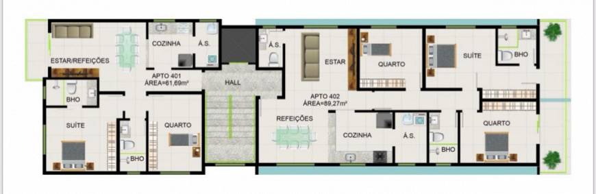 Foto 2 de Apartamento com 3 Quartos à venda, 89m² em Novo Eldorado, Contagem