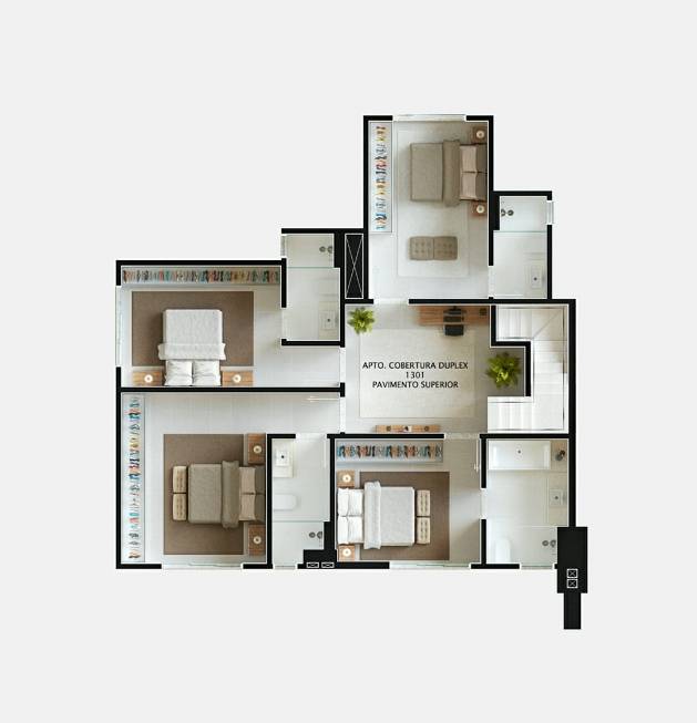 Foto 5 de Apartamento com 4 Quartos à venda, 347m² em Pedra Branca, Palhoça