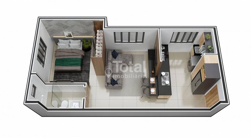 Foto 1 de Apartamento com 1 Quarto à venda, 38m² em Horto, Ipatinga