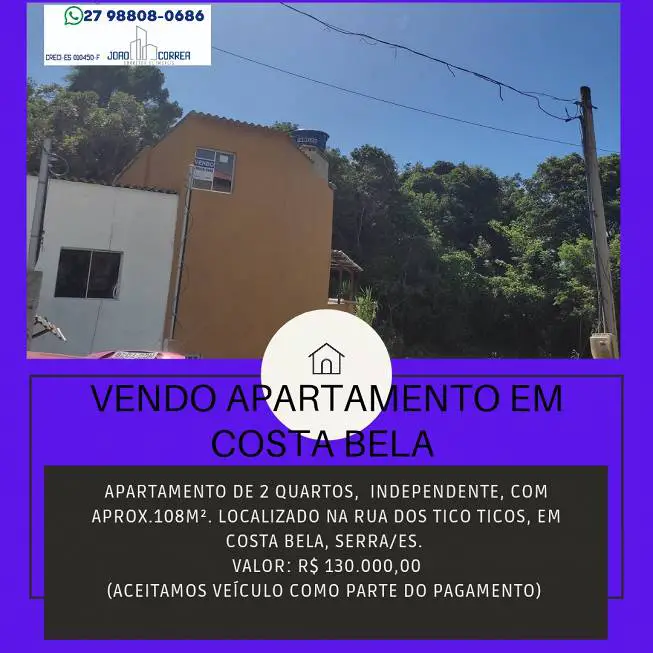 Foto 3 de Apartamento com 2 Quartos à venda, 108m² em Costa Bela, Serra
