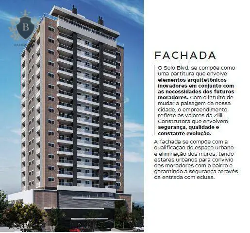 Foto 1 de Apartamento com 3 Quartos à venda, 98m² em Kobrasol, São José
