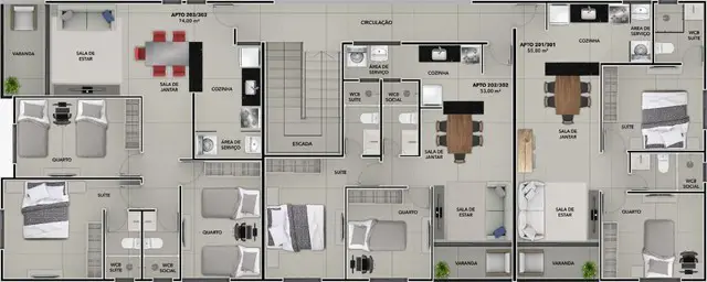 Foto 2 de Apartamento com 2 Quartos à venda, 53m² em Jardim Oceania, João Pessoa