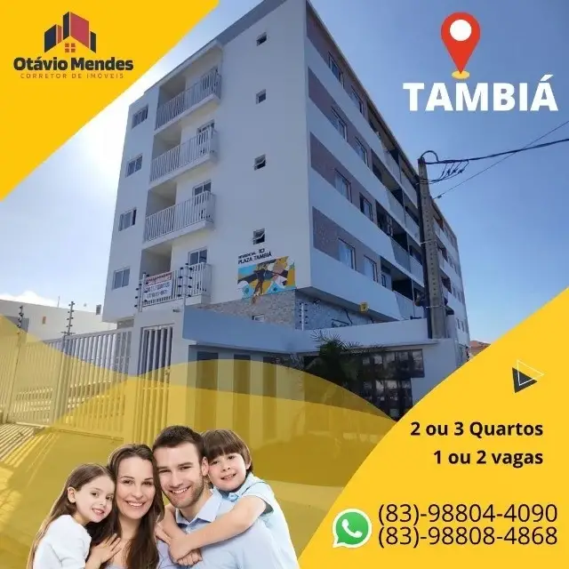 Foto 1 de Apartamento com 2 Quartos à venda, 55m² em Tambiá, João Pessoa