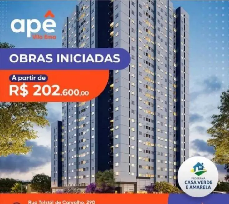 Foto 1 de Apartamento com 2 Quartos à venda, 34m² em Vila Tolstoi, São Paulo