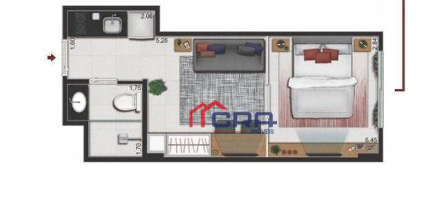 Foto 2 de Apartamento com 1 Quarto à venda, 24m² em Jardim Belvedere, Volta Redonda