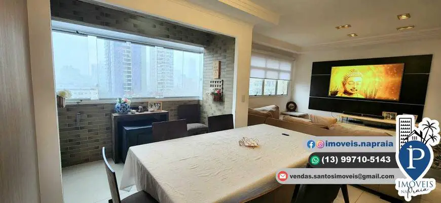 Foto 4 de Apartamento com 3 Quartos à venda, 111m² em Embaré, Santos