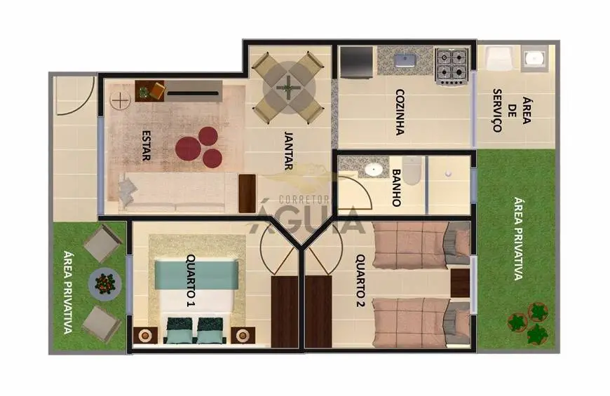 Foto 4 de Apartamento com 2 Quartos à venda, 66m² em Liberdade, Santa Luzia