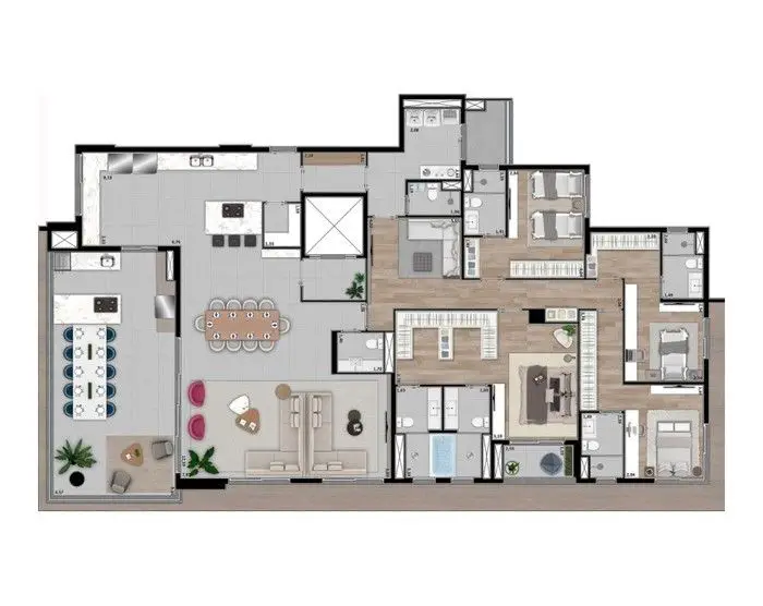 Foto 2 de Apartamento com 4 Quartos à venda, 299m² em Jardim Olhos d Agua, Ribeirão Preto