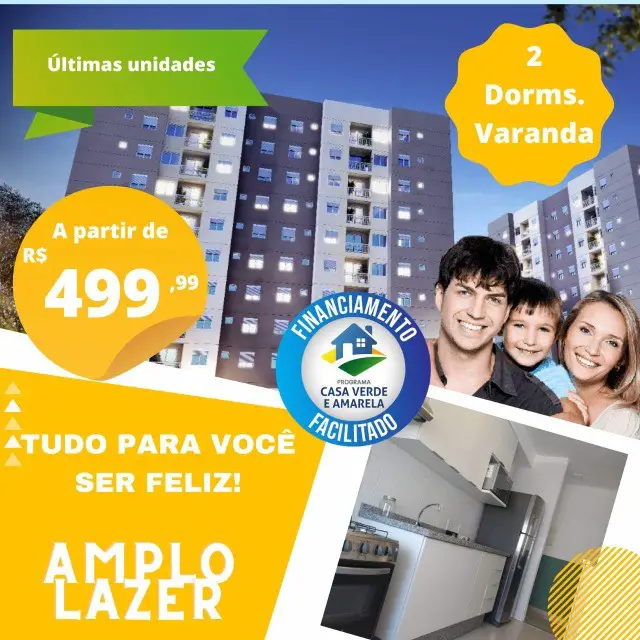 Foto 1 de Apartamento com 2 Quartos à venda, 47m² em Vila Angelica, Sorocaba