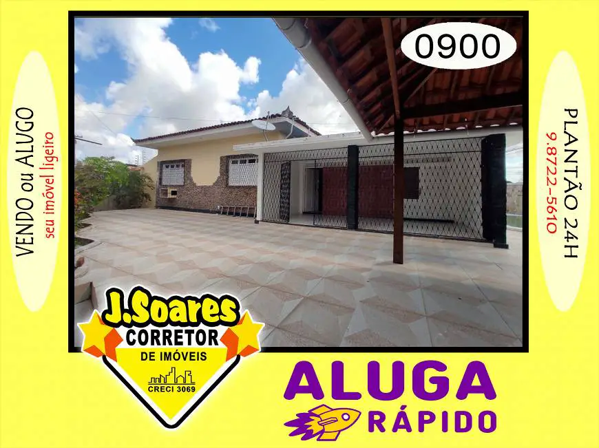 Foto 1 de Casa com 3 Quartos para alugar, 250m² em Jaguaribe, João Pessoa