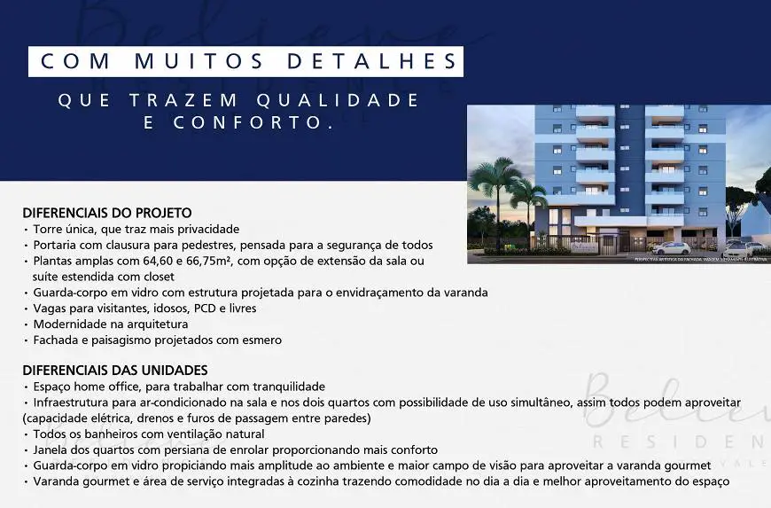 Foto 4 de Apartamento com 2 Quartos à venda, 64m² em Jardim Ismenia, São José dos Campos