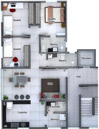 Foto 4 de Apartamento com 3 Quartos à venda, 90m² em Barreiro, Belo Horizonte