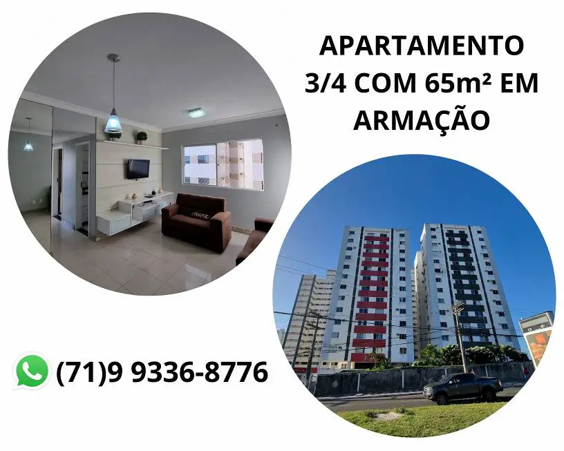Foto 1 de Apartamento com 3 Quartos à venda, 65m² em Armação, Salvador
