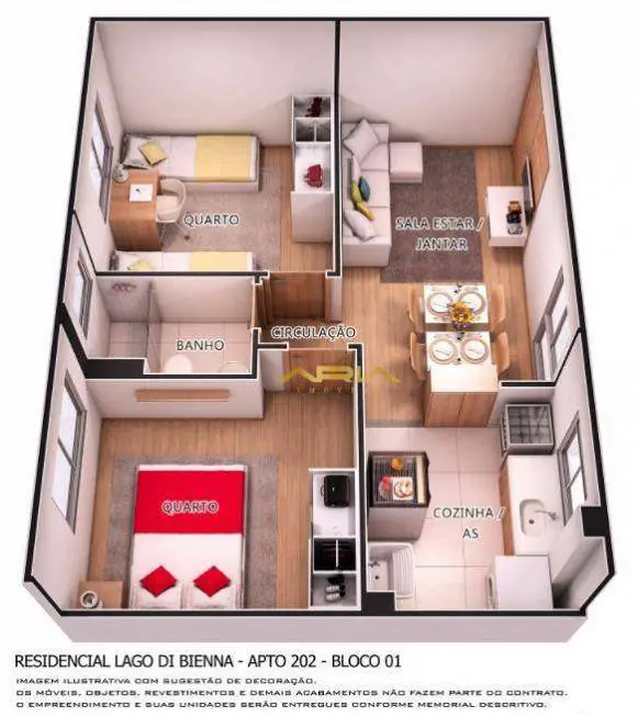 Foto 1 de Apartamento com 2 Quartos à venda, 41m² em Jardim Morumbi, Londrina