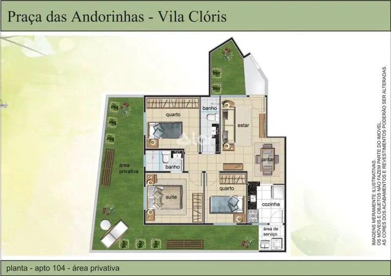 Foto 4 de Apartamento com 3 Quartos à venda, 60m² em Vila Clóris, Belo Horizonte