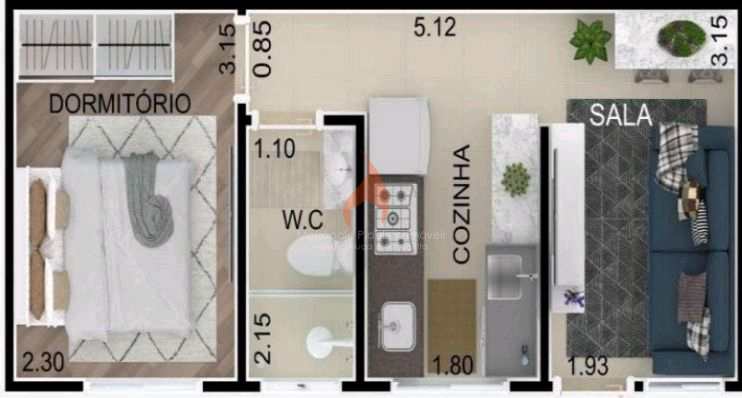 Foto 3 de Casa de Condomínio com 1 Quarto à venda, 30m² em Vila Costa Melo, São Paulo