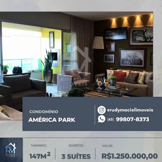 Foto 1 de Apartamento com 3 Quartos à venda, 175m² em Jardim das Américas, Cuiabá
