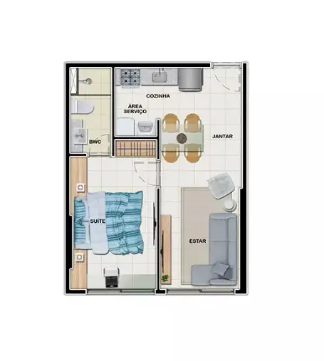Foto 3 de Apartamento com 1 Quarto à venda, 36m² em Pina, Recife