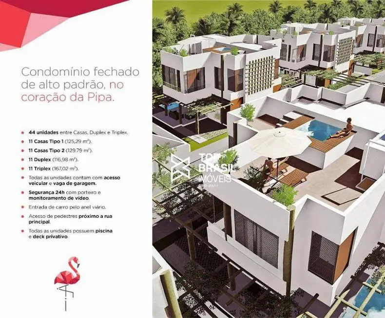 Foto 3 de Casa de Condomínio com 2 Quartos à venda, 117m² em Praia de Pipa, Tibau do Sul