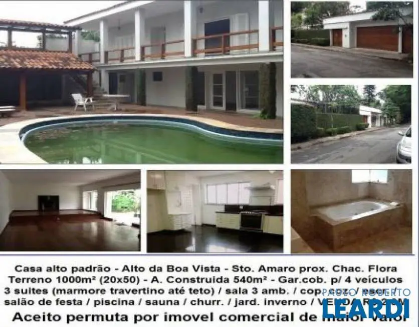 Foto 1 de Casa com 3 Quartos à venda, 540m² em Alto Da Boa Vista, São Paulo