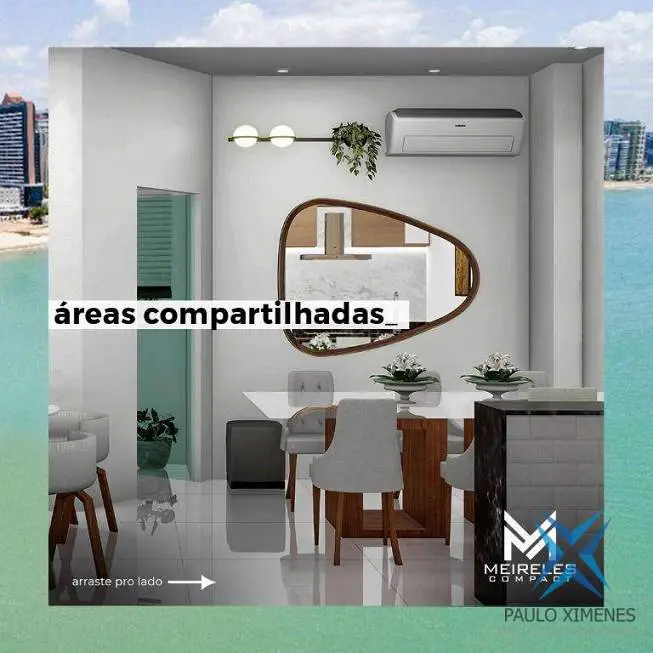 Foto 1 de Apartamento com 1 Quarto à venda, 33m² em Meireles, Fortaleza