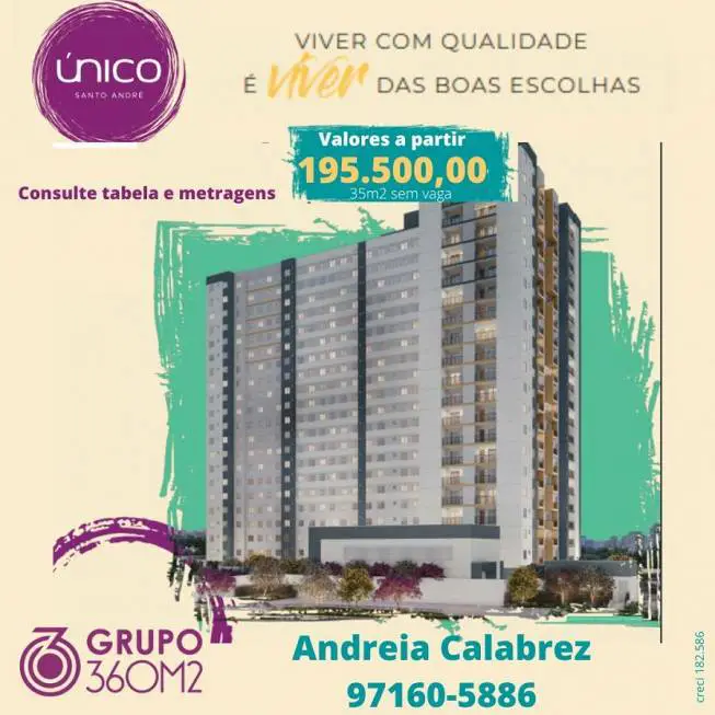 Foto 2 de Apartamento com 2 Quartos à venda, 35m² em Vila Sacadura Cabral, Santo André