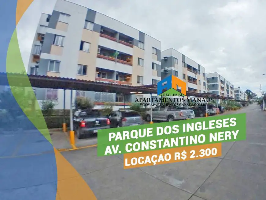 Foto 1 de Apartamento com 3 Quartos para alugar, 75m² em Chapada, Manaus