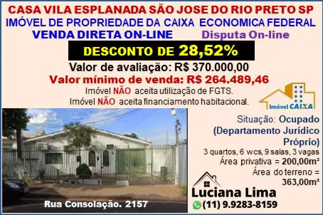 Foto 1 de Casa com 3 Quartos à venda, 200m² em Vila Esplanada, São José do Rio Preto