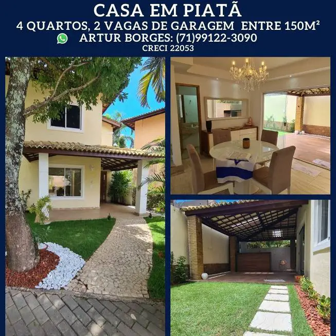 Foto 1 de Casa de Condomínio com 4 Quartos à venda, 150m² em Piatã, Salvador