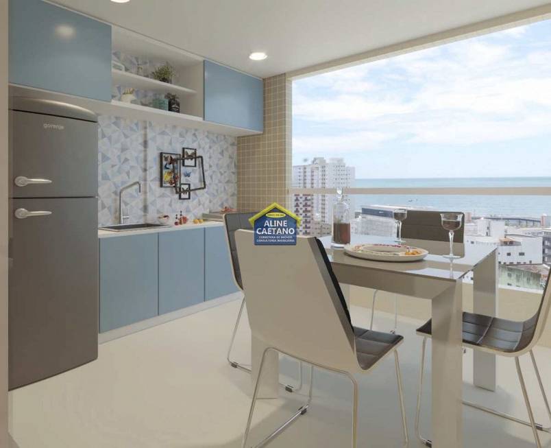 Foto 3 de Apartamento com 1 Quarto à venda, 51m² em Cidade Ocian, Praia Grande