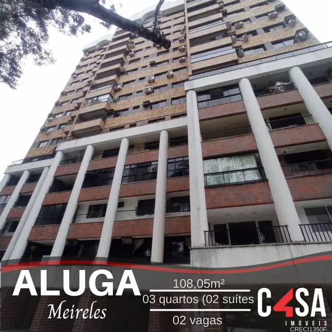 Foto 1 de Apartamento com 3 Quartos para alugar, 108m² em Meireles, Fortaleza