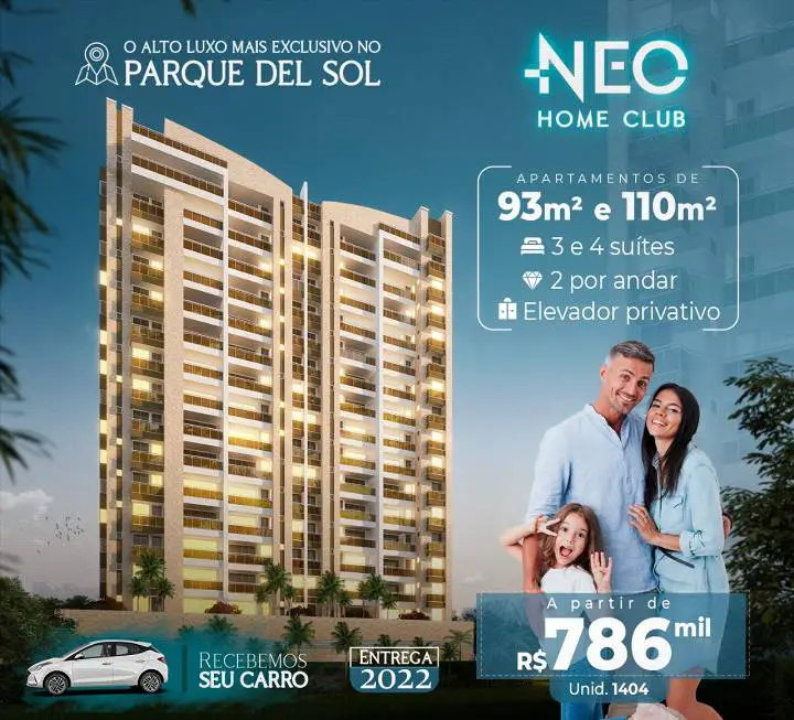 Foto 1 de Apartamento com 3 Quartos à venda, 93m² em Parque Iracema, Fortaleza