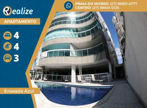 Foto 1 de Apartamento com 4 Quartos à venda, 155m² em Enseada Azul, Guarapari