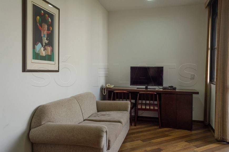 Foto 3 de Flat com 1 Quarto para alugar, 34m² em Morumbi, São Paulo