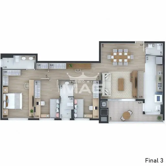 Foto 5 de Apartamento com 2 Quartos à venda, 91m² em Ahú, Curitiba
